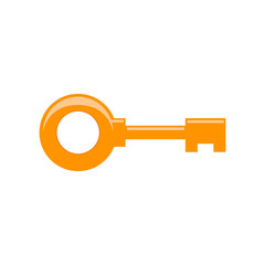 Key vector icon on white background. simple flat icon