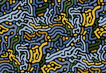 abstract wave collorfull seamless pattern for decoration and fabric