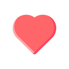 heart icon. flat design isolated on white. vector