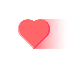 heart icon. flat design isolated on white. vector