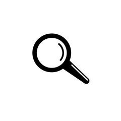 magnifier glass, search icon flat style. vector design on white