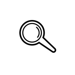 magnifier glass, search icon flat style. vector design on white