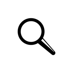 magnifier glass, search icon flat style. vector design on white