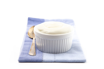 Bowl Full of Yogurt Ready for Breakfast