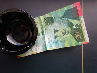 Money of Israel - 20 (twenty) new shekels bill