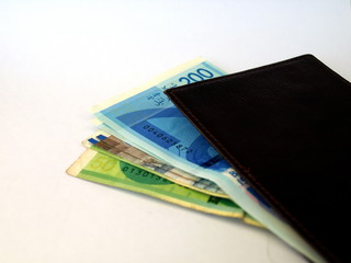 Shekels. Israeli shekels - new shekels bills