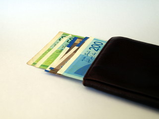 Shekels, money of Israel - 200 (two hundred) new shekels bills,50 (fifty) shekels bills, one hundred (100) shekels