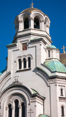 Amazing view of Cathedral Saint Alexander Nevski in Sofia, Bulgaria