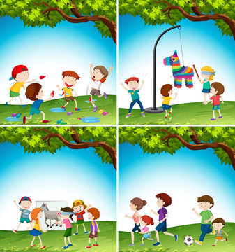 Kids with fun activity