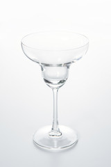 Glass cup champagne On a white background.