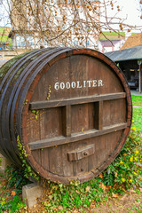 giant wooden wine barrel with 6000 liter capacity