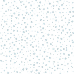 Polka dots silver glitter seamless pattern. 