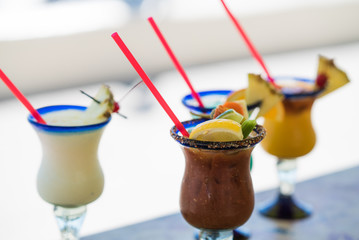 Fruit Cocktail with Straw