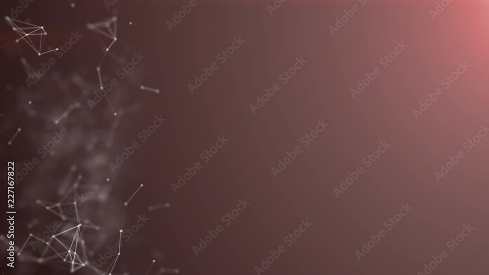 Poster nanotechnology abstract plexus lightcoral color background,seamless network social media with copy s