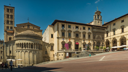 Fototapeta na wymiar Main square of Arezzo