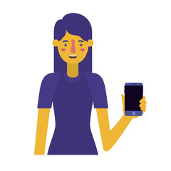 young woman with smartphone