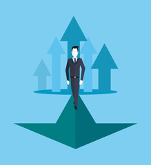 Obraz premium businessman arrows success