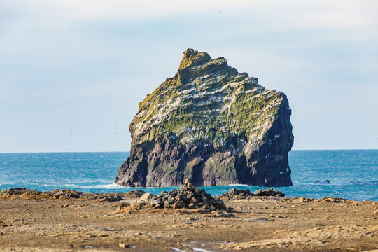 The Birdcliff rock island near Eldey island, Iceland.