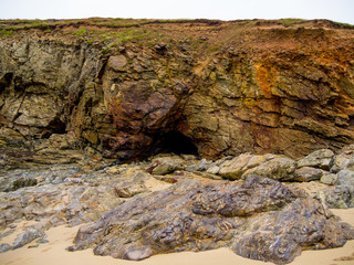The rocks and amazing coastline at St Agnes in Cornwall