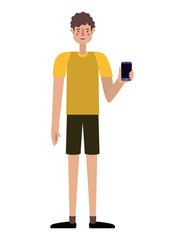 young man with smartphone