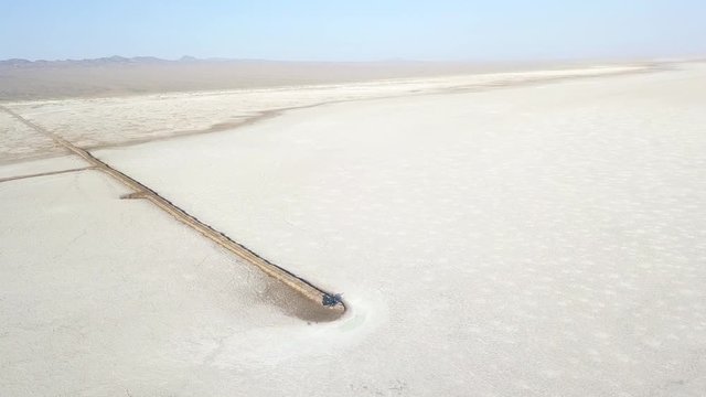 Somewhere in nowhere, somewhere in  the end of the world, somewhere in the white color, salt lake.