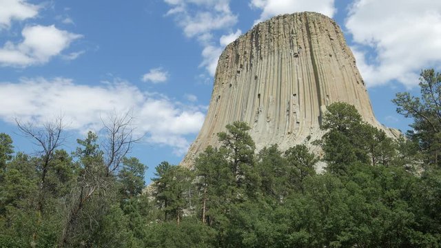 Close up of the Devil&rsquo;s Tower also known as Bear Lodge Butte in Wyoming. 