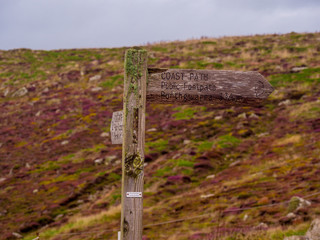 Famous Landmark in Cornwall - Lands End at the Celtic Sea