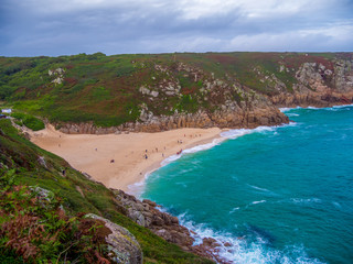 The beautiful sandy beaches in Cornwall England