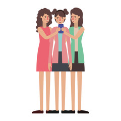 young women with smartphone