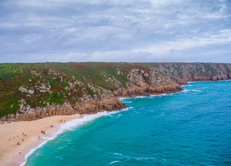 The beautiful sandy beaches in Cornwall England