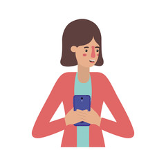 young woman with smartphone