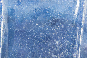 The texture of the ice. The frozen water.Winter background    