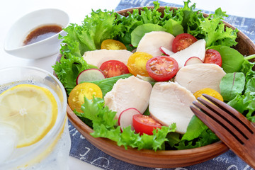 チキンサラダの写真素材