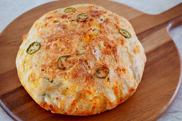 Rustic cheddar jalapeno bread