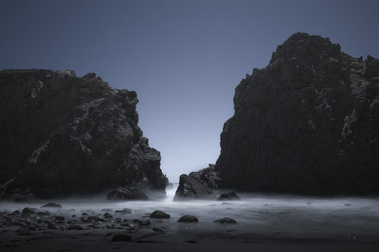 Cliffs of Pfeiffer Beach in Big Sur California