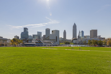 Fototapeta premium Panorama of city Cleveland, Ohio, USA