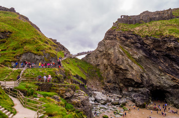 Tintagel Castle in Cornwall - a famous landmark in England