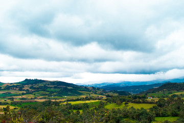 Mountain landscape in the natural park Laguna del Cacique Guatavita