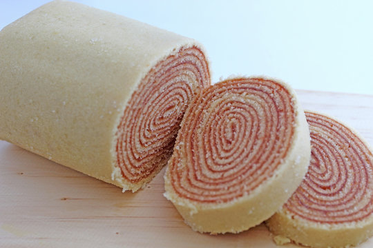 Slices Of Roll Cake
