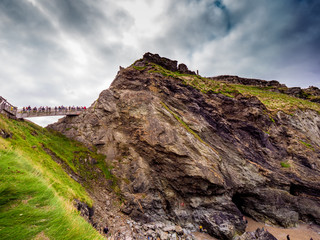 Famous Tintagel Castle in Cornwall