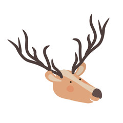cute and adorable head deer character
