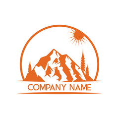 Mountain logo icon design template vector