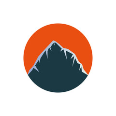 Mountain logo icon design template vector