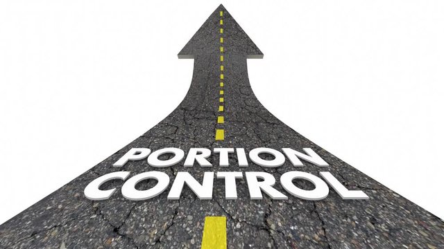 Portion Control Diet Eat Less Road Arrow 3d Animation