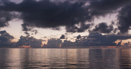 Naklejka premium Sunrise and sea in ishigaki island of Japan