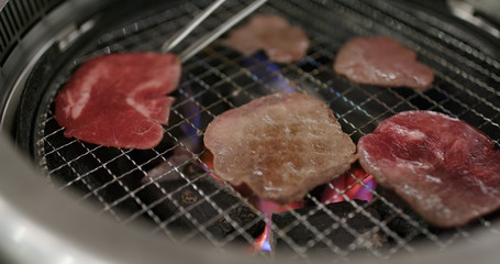 Grill beef in Japanese restaurant