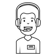 logistic agent with headset