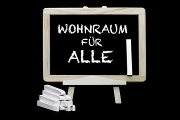Wohnraum für alle Tafelbild