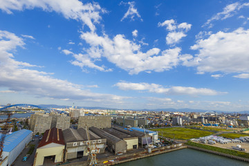 Fototapeta premium 大阪 都市風景