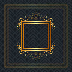 elegant square golden frame